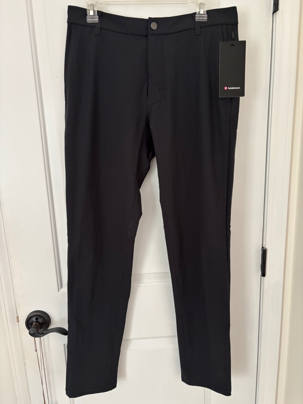 lululemon athletica Men's Black Slim Dress Pants with LSU logo on back